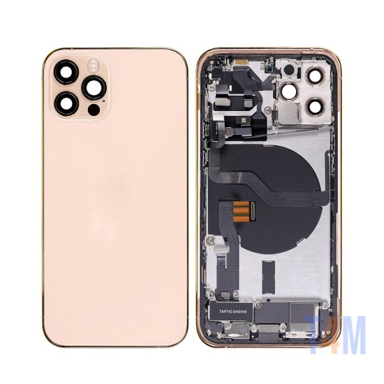 Back Cover with Frame+Flex+Vibrator Apple iPhone 12 Pro Gold